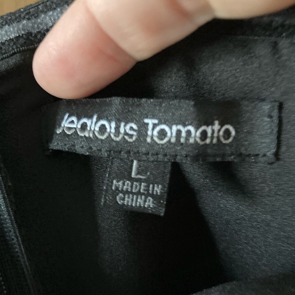 No sleeves, black jumpsuit with front bow NEW! - Picture 3 of 3